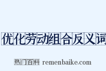 优化劳动组合反义词是什么意思的图片
